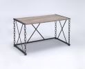 ACME Jodie Console Table in Rustic Oak & Antique Black Finish AC00905